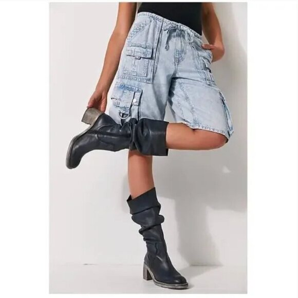 Free People Shoes - Free People Essential Tall Slouch Boots Black Leather Sz 40